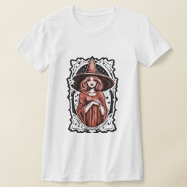 小さな魔女が付いたtシャツ tシャツ