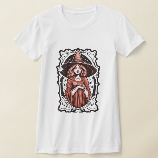 小さな魔女が付いたtシャツ tシャツ (レイダウン)