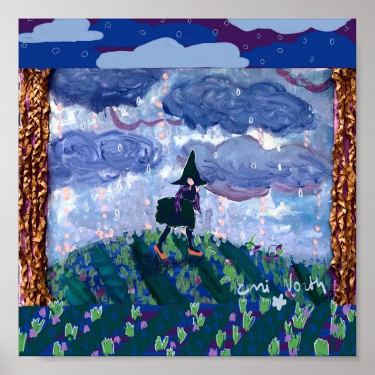 小さな魔女と雨のポスター ポスター (正面)