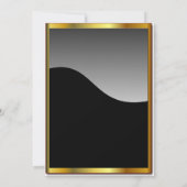 小さな魔女の赤ん坊シャワーハロウィーンゴールデン縁ど 招待状 (裏面)