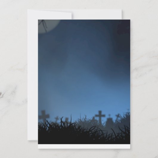 小さな魔女の赤ん坊シャワーハロウィ不気味ーン 招待状 (裏面)