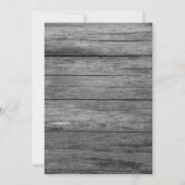 小さな魔女の赤ん坊シャワ素朴ー木の灰色 招待状 (裏面)