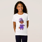 小さな魔女をトリックまたは治療する Tシャツ (正面フル)