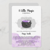 小さな魔法が郵便で赤ちゃんシャワーを浴びる 招待状 (正面/裏面)