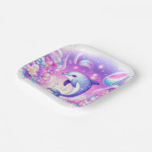 小さな魔法のイルカの赤ちゃんシャワー ペーパープレート (傾斜あり)