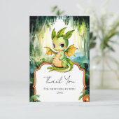 小さな魔法のドラゴンベビーシャワー サンキューカード (スタンド正面)