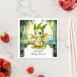 小さな魔法のドラゴンベビーシャワー スタンダードカクテルナプキン