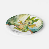 小さな魔法のドラゴンベビーシャワー ペーパープレート (アングル)