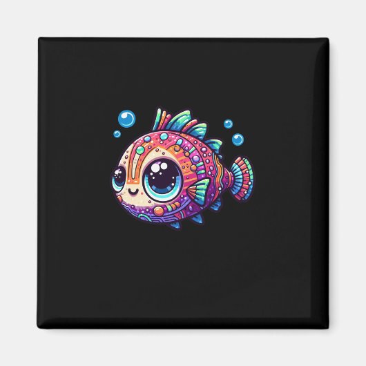 小さな魚のシール マグネット (正面)
