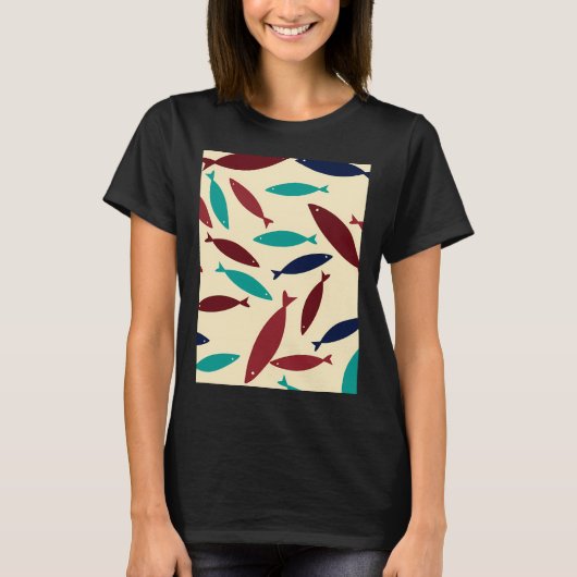 小さな魚の水槽 Tシャツ (正面)