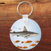 小さな魚 大きな影 キーホルダー (正面)