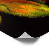 小さな鳥がオレンジ色と黄色の2羽 ポスター (角)