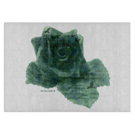 小さな鳥がバラ カッティングボード