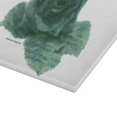 小さな鳥がバラ カッティングボード (角)