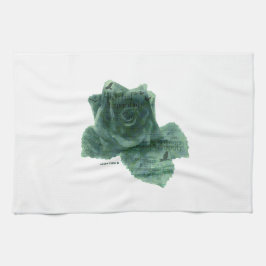 小さな鳥がバラ キッチンタオル