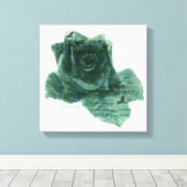 小さな鳥がバラ キャンバスプリント (インサイチュ (ウッドフロア))