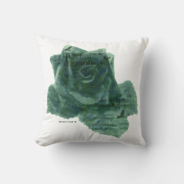 小さな鳥がバラ クッション