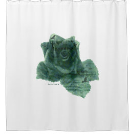 小さな鳥がバラ シャワーカーテン