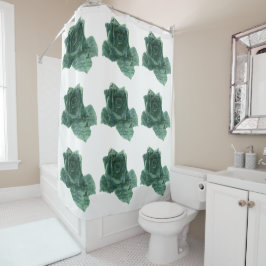 小さな鳥がバラ シャワーカーテン