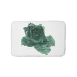 小さな鳥がバラ バスマット