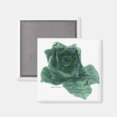 小さな鳥がバラ マグネット (正面/裏面)