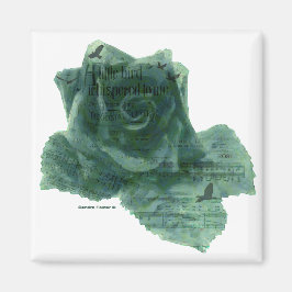 小さな鳥がバラ マグネット