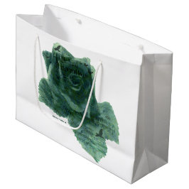 小さな鳥がバラ ラージペーパーバッグ