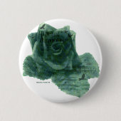 小さな鳥がバラ 缶バッジ (正面)