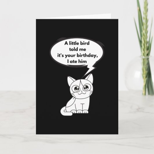 小さな鳥が君の誕生日だって言った食べ カード (正面)