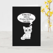 小さな鳥が君の誕生日だって言った食べ カード (黄色い花)