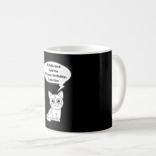 小さな鳥が君の誕生日だって言った食べ コーヒーマグカップ (正面右)