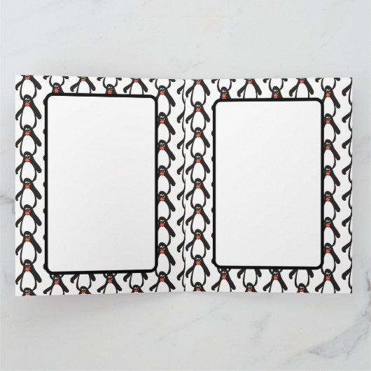 小さな鳥が教えてくれたよ ペンギンたちお誕生日おめでとう カード (内部)