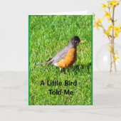 小さな鳥が私に言った誕生日だ! カード (黄色い花)