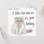 小さな鳥が私に言った誕生日だ カード (正面/裏面インサイチュ)