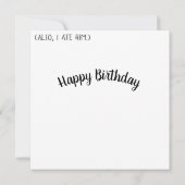 小さな鳥が私に言った誕生日だ カード (裏面)