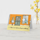 小さな鳥が私に言った誕生日だ カード (黄色い花)