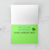 小さな鳥が私に言った – かわいい鳥のハッピーバースデー カード (内部)