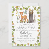 小さな鳥が私に赤ちゃんシャワー招待状 招待状 (正面)