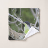 小さな鳥が設計された バスタオルセット (ウォッシュタオル)