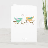 小さな鳥が…おめでとう カード (裏面)