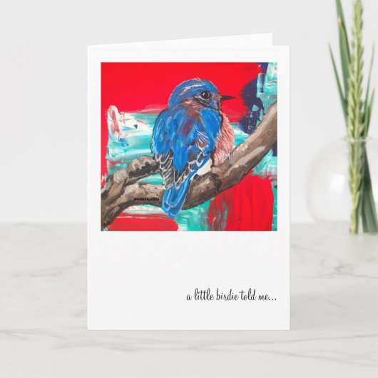 小さな鳥の手紙カード カード (正面)