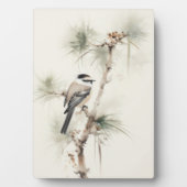 小さな鳥の水彩画 フォトプラーク (正面)