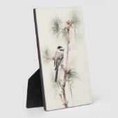 小さな鳥の水彩画 フォトプラーク (側面)