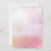 小さな鳥の花柄ピンクの誕生日パーティー招待状 招待状 (裏面)