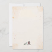 小さな鳥の4羽の招待状 招待状 (裏面)