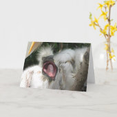 小さな鳥誕生日 カード (黄色い花)