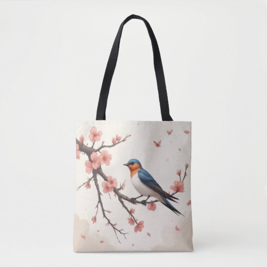 小さな鳥 トートバッグ (正面)