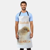 小さな鶏をカスタマイズこのテンプレート エプロン (着用した状態)