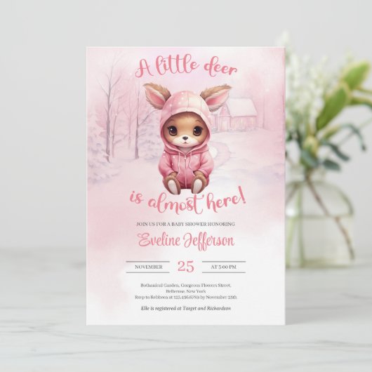 小さな鹿がほとんどピンクの冬である 招待状 (スタンド正面)