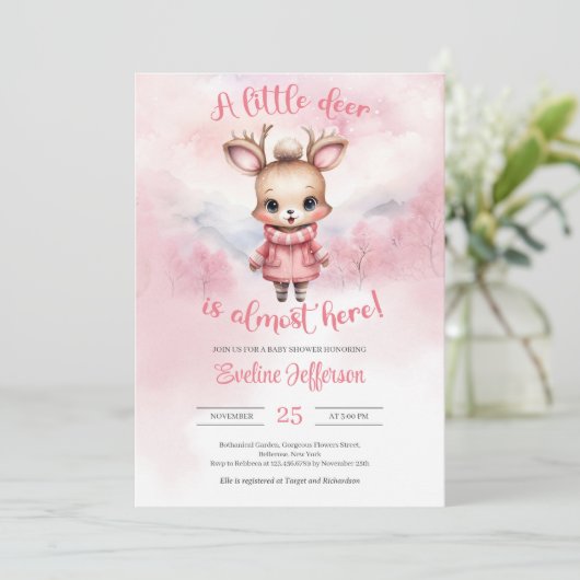 小さな鹿がほとんどピンクの冬である 招待状 (スタンド正面)